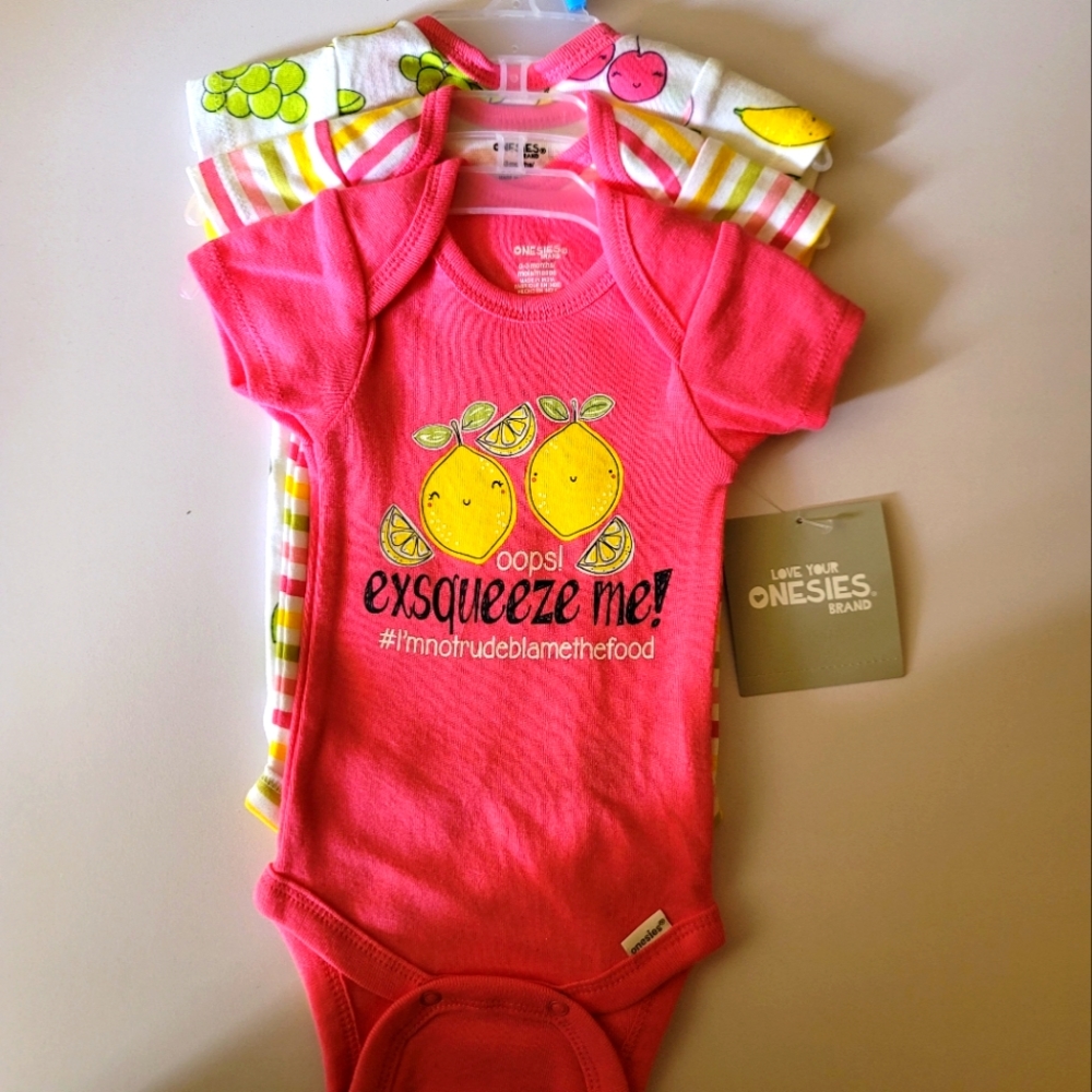 Onesies - 0-3 mos - 3 pk